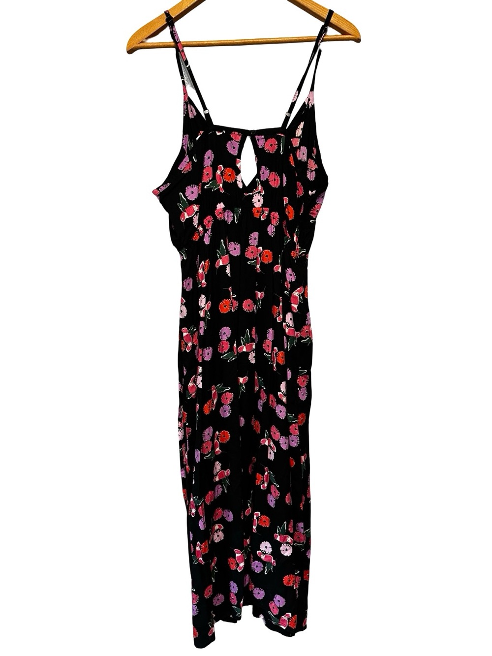 Emerson Fry India Collection Bird Floral Midi Dress Boho Wrap Sundress SZ Medium - Picture 4 of 15